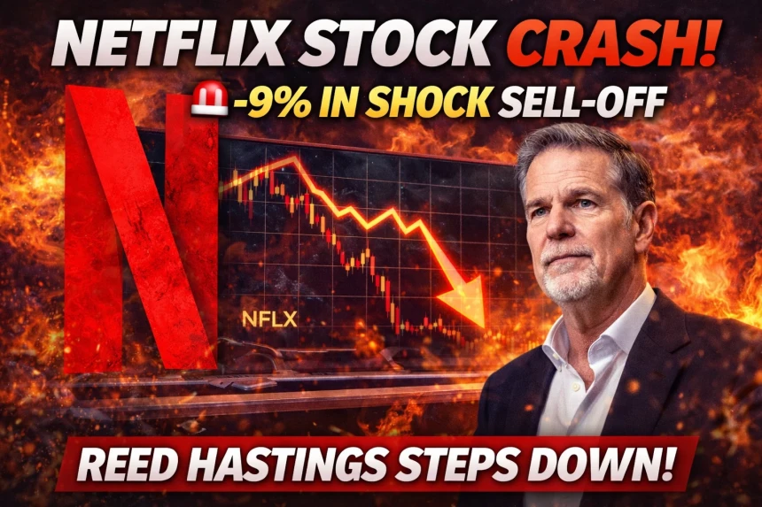 Netflix Shock Sell-Off: Stock Plunges 9% After Reed Hastings Exit